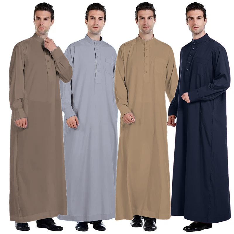 Men'S Fashion Qatar - Novo Thobe Masculino do Oriente Médio,