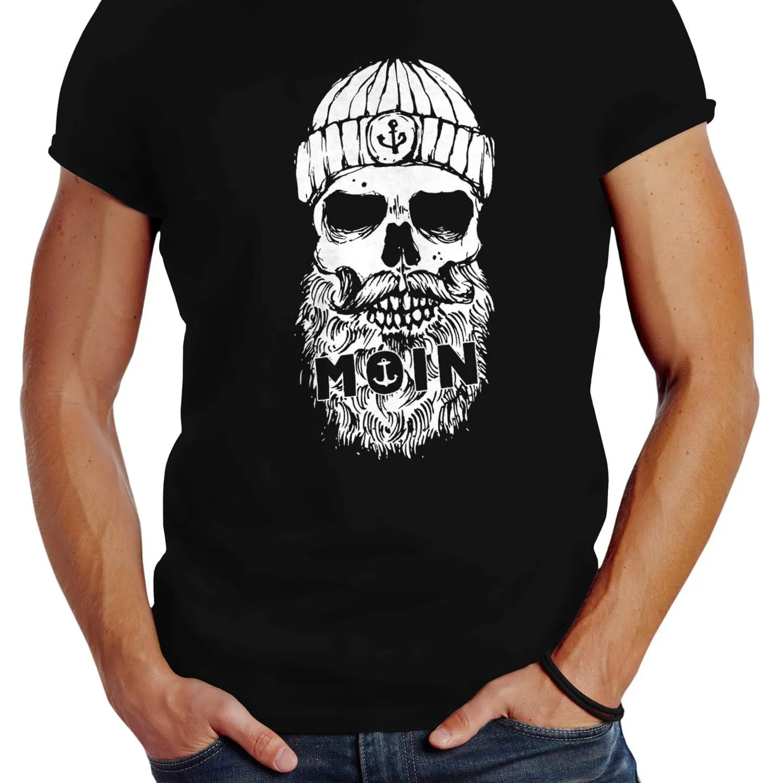 Men'S Fashion Hamburg - Camiseta masculina Neverless Moin Skull Hamburg