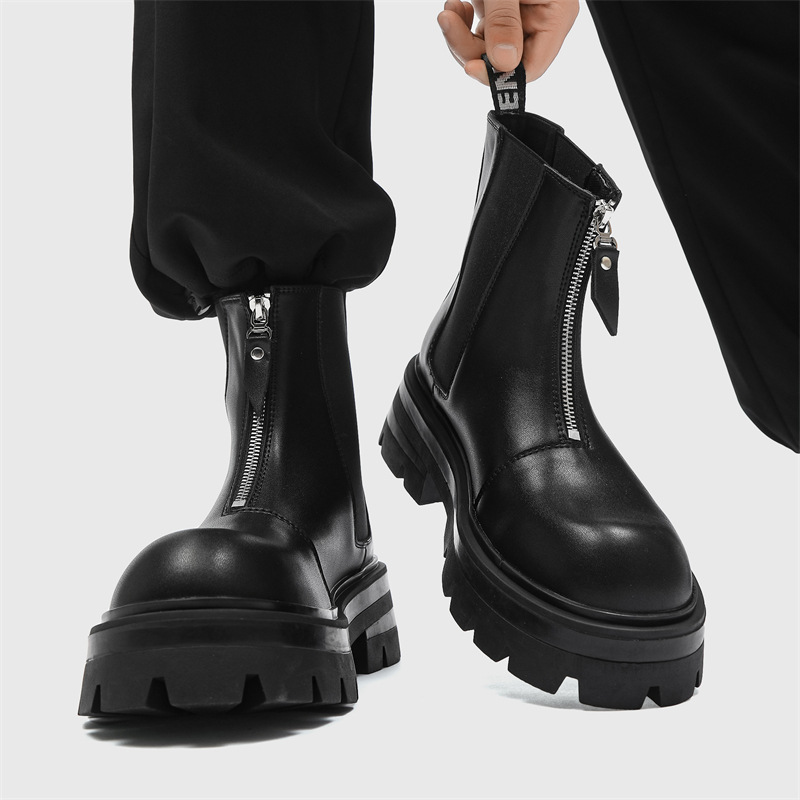 Chelsea Boots Men - Botas masculinas chelsea couro do plutônio
