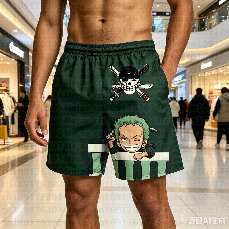 Swim Trunk Shorts - Shorts 3D One Piece: Shanks, Sanji,