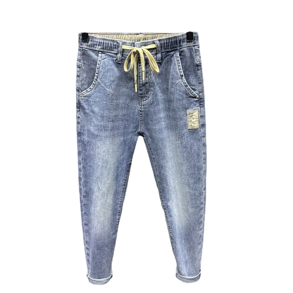 Men'S Fashion With Baggy Jeans - Jeans com cordão elástico para homens,