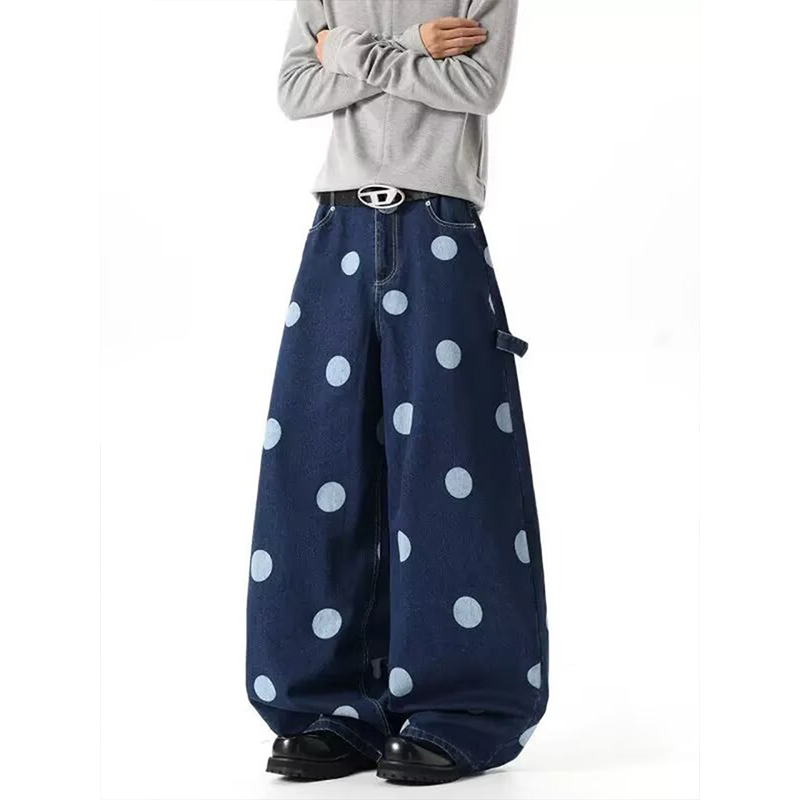 Men'S Fashion With Baggy Jeans - Calças Jeans Masculinas de Perna Larga