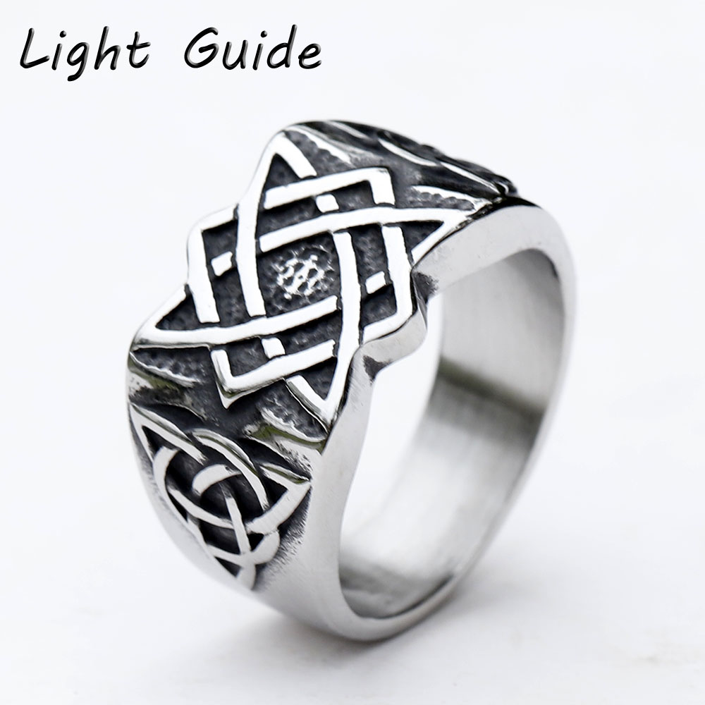 Men'S Fashion Guide - Aço inoxidável Celtic Knot Anel para