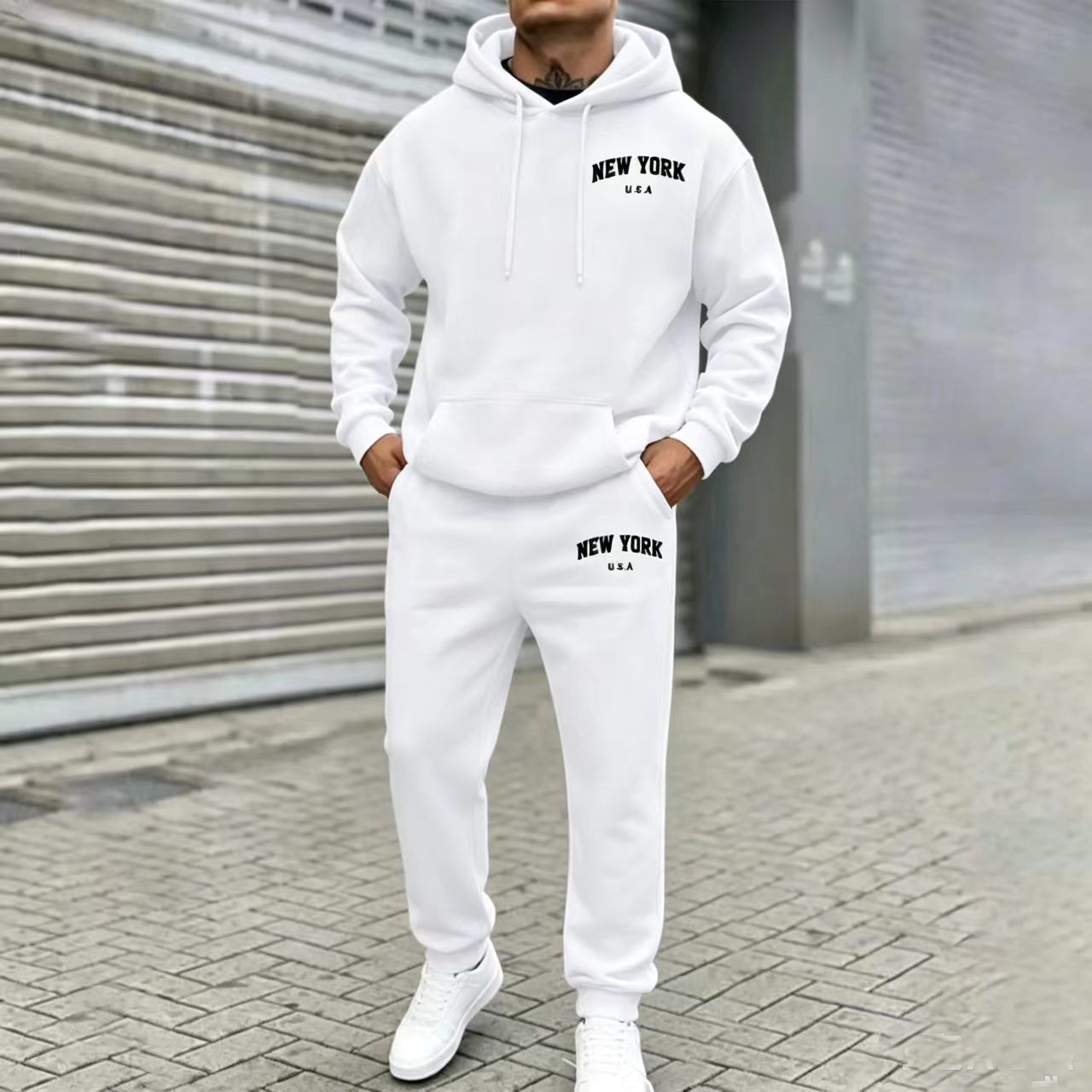 Conjunto Esportivo Casual Masc - Men'S Fashion Loose Pants avaliação e preço