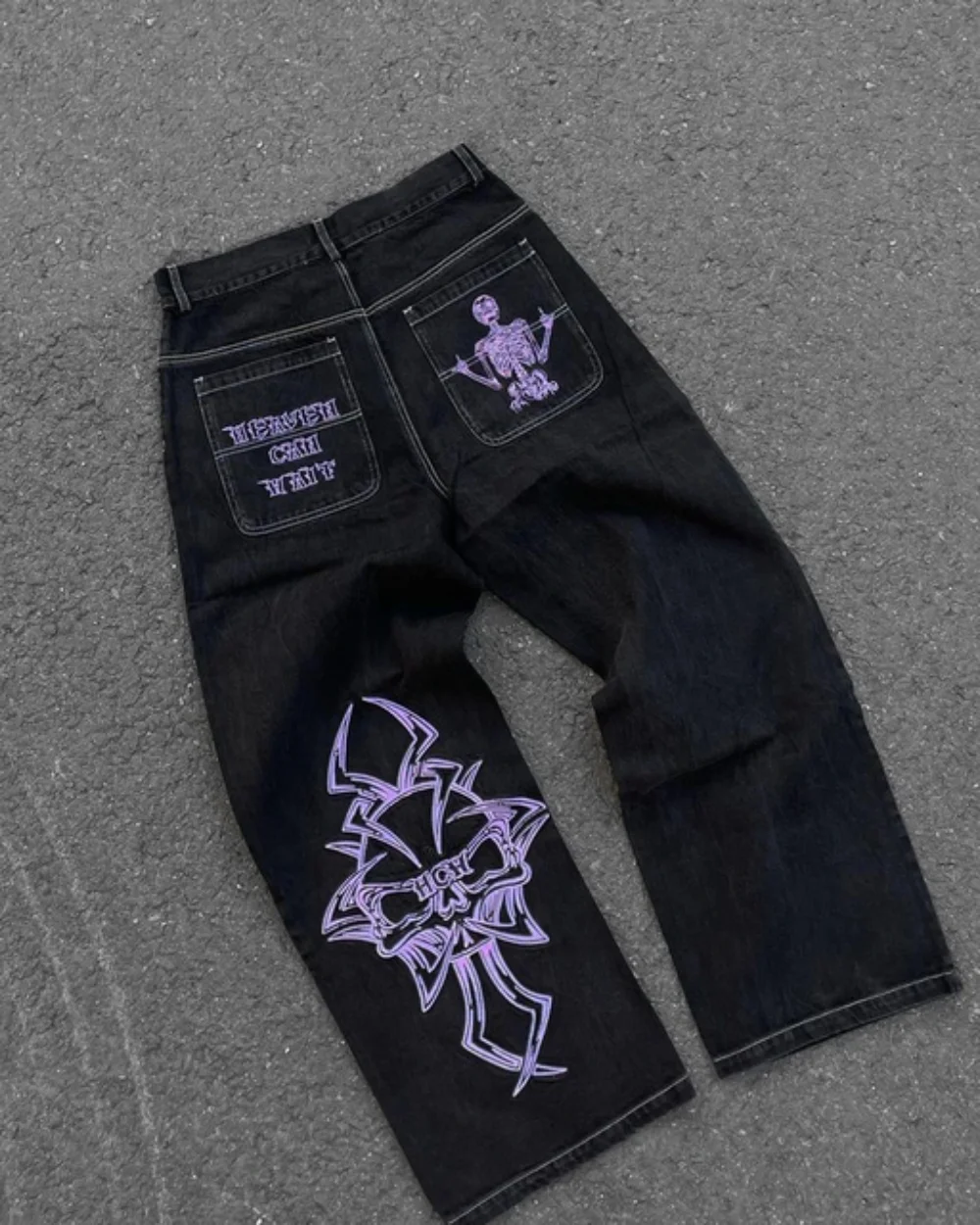 2025 novas estampas jeans home - Men'S Fashion With Baggy Jeans avaliação e preço