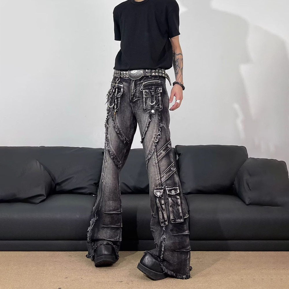 Calças Cargo Masculinas Y2K co - Men'S Fashion Jeans And Boots avaliação e preço