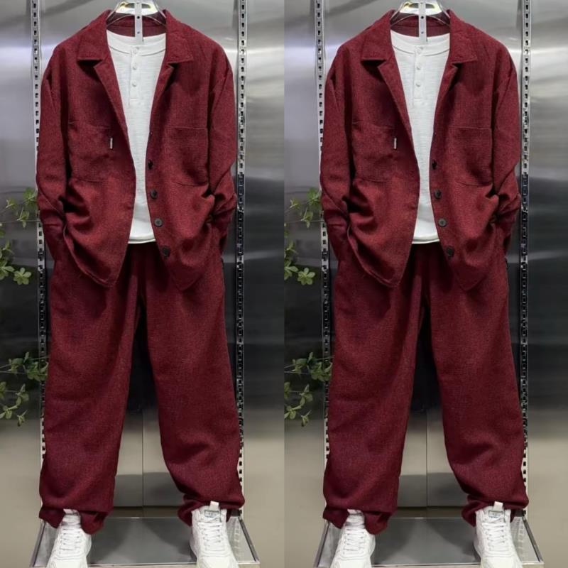 Conjunto Masculino de Camisa c - Men'S Fashion Loose Pants avaliação e preço