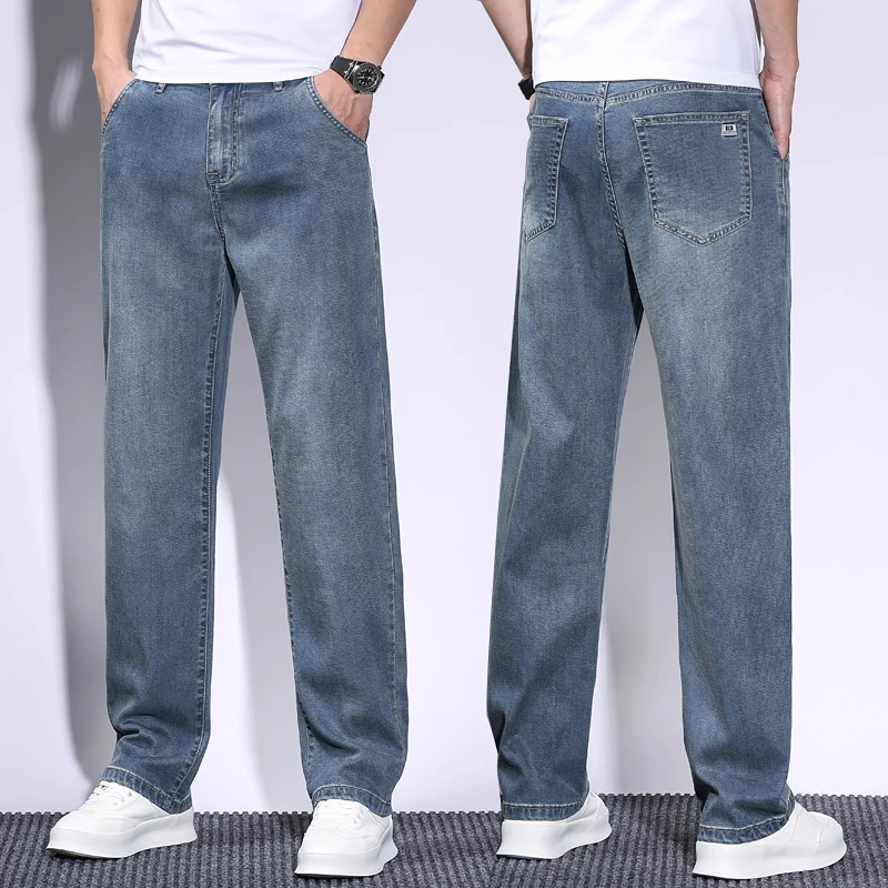 Calça jeans masculina lyocell  - Men'S Fashion With Baggy Jeans avaliação e preço