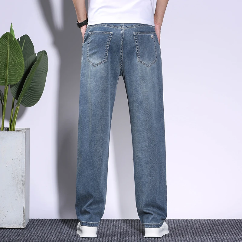 Calça jeans masculina lyocell  - Men'S Fashion With Baggy Jeans avaliação e preço