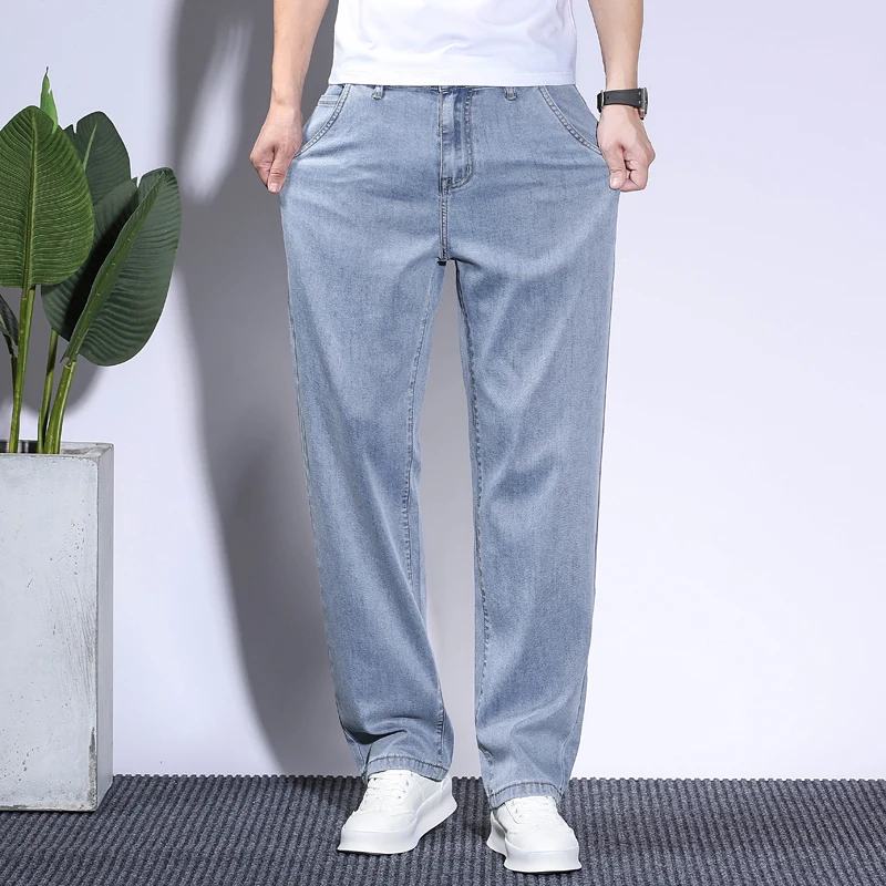 Calça jeans masculina lyocell  - Men'S Fashion With Baggy Jeans avaliação e preço