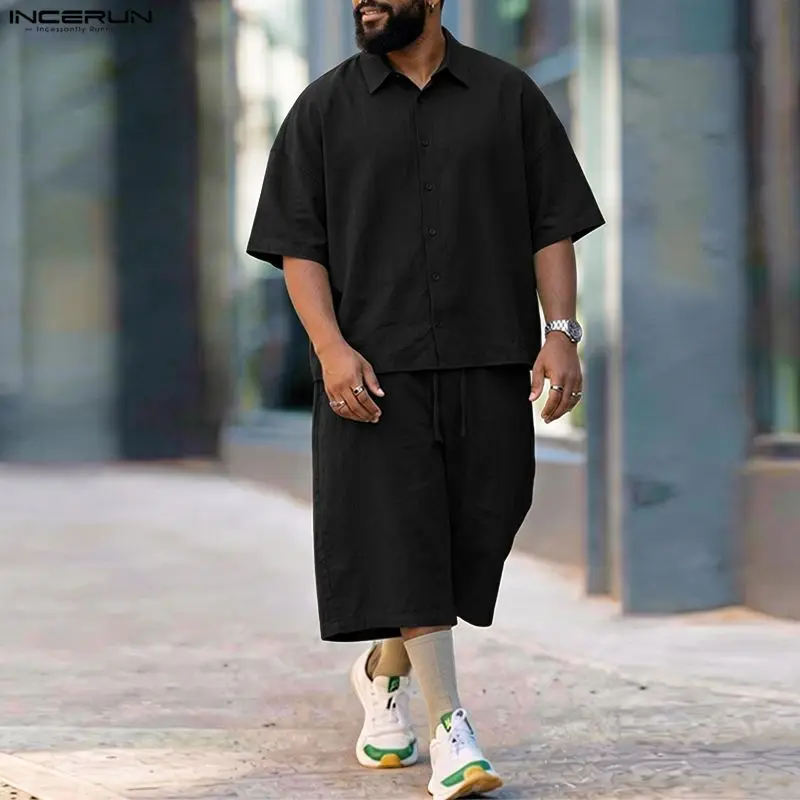 Conjuntos Masculinos INCERUN:  - Men'S Fashion Loose Pants avaliação e preço