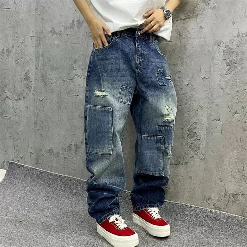 Calças Cargo Masculinas de Jea - Men'S Fashion With Baggy Jeans avaliação e preço