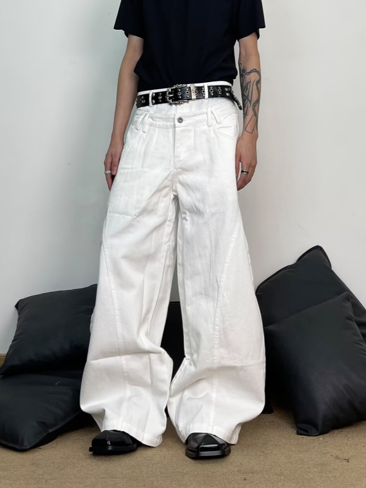 Calça Jeans Baggy Branca Mascu - Men'S Fashion With Baggy Jeans avaliação e preço