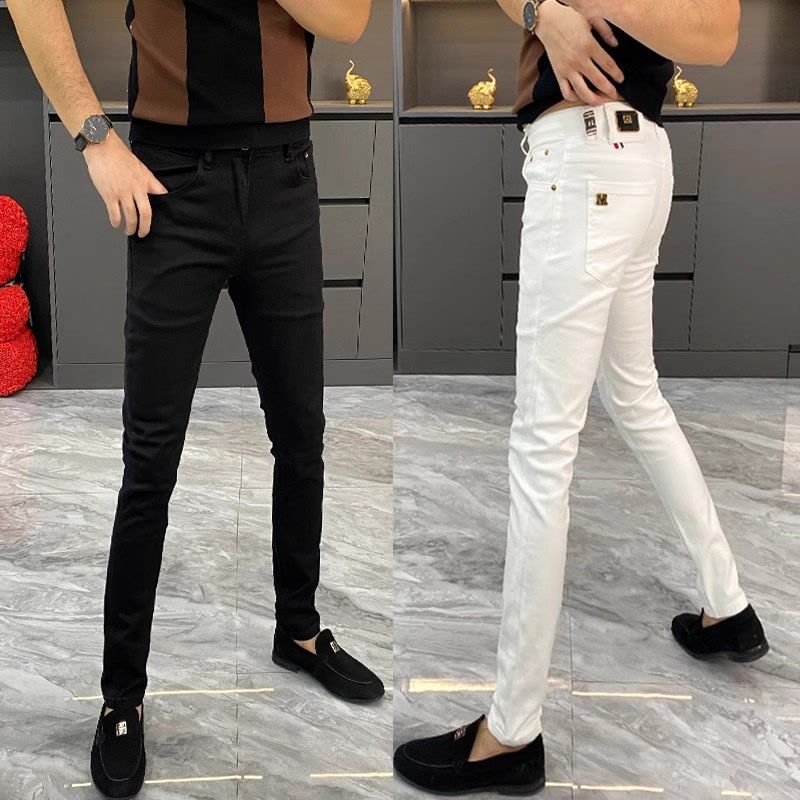 Calças de brim brancas masculi - Men'S Fashion Jeans And Boots avaliação e preço