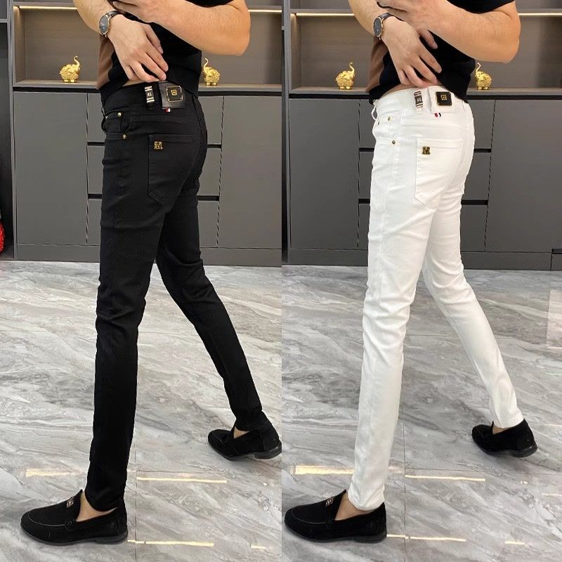 Calças de brim brancas masculi - Men'S Fashion Jeans And Boots avaliação e preço