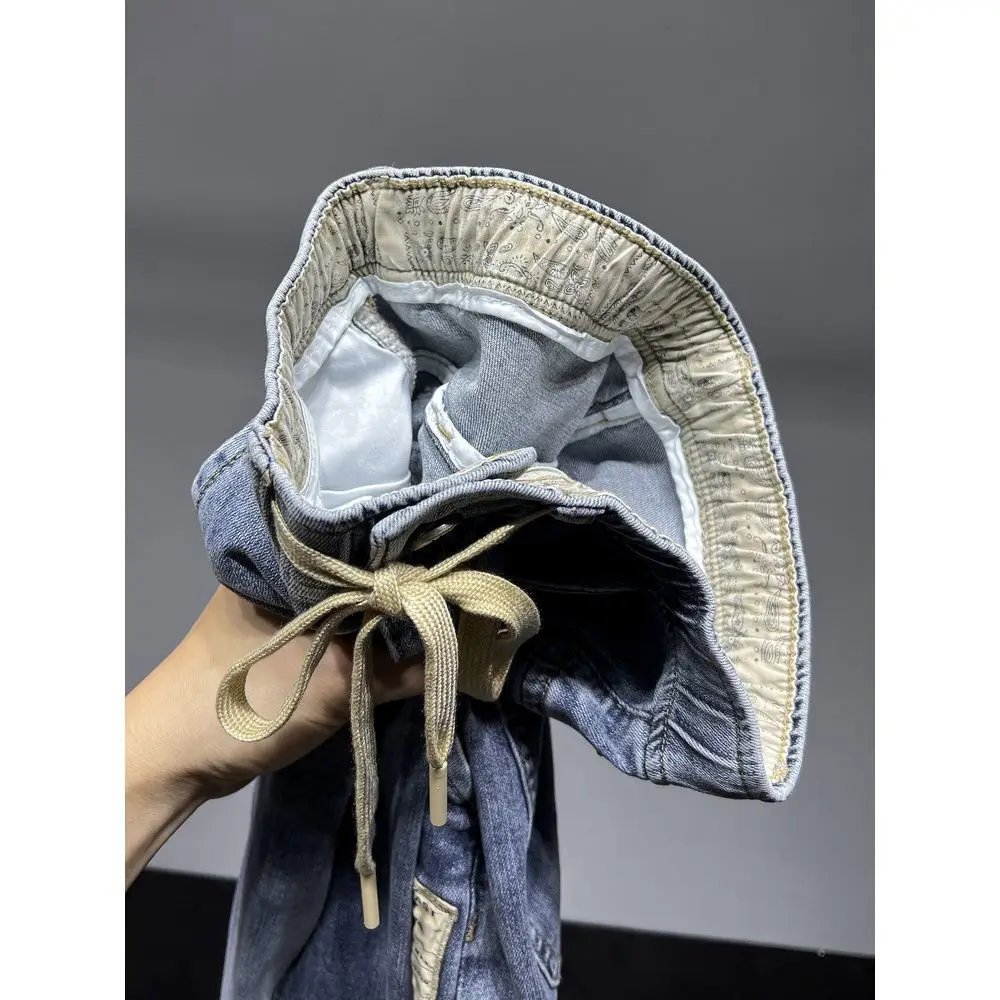 Jeans com cordão elástico para - Men'S Fashion With Baggy Jeans avaliação e preço