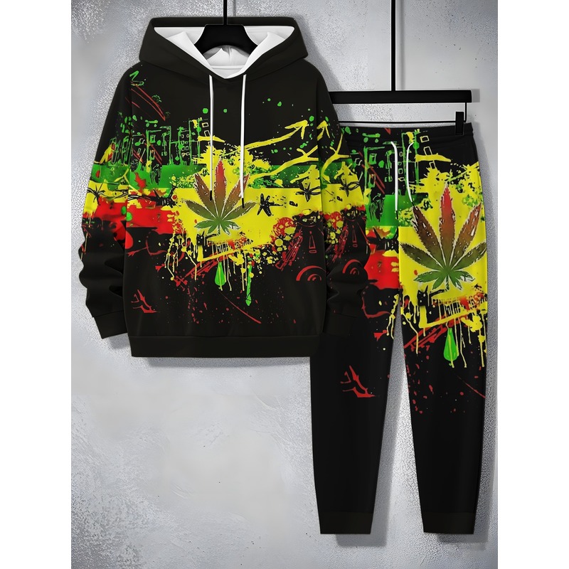 Conjunto de moletom com capuz  - Men'S Fashion Loose Pants avaliação e preço