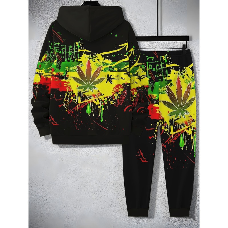 Conjunto de moletom com capuz  - Men'S Fashion Loose Pants avaliação e preço