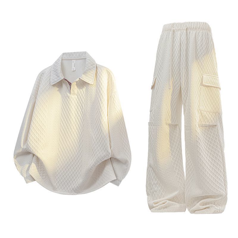Conjunto de Camisa Polo Jacqua - Men'S Fashion Loose Pants avaliação e preço