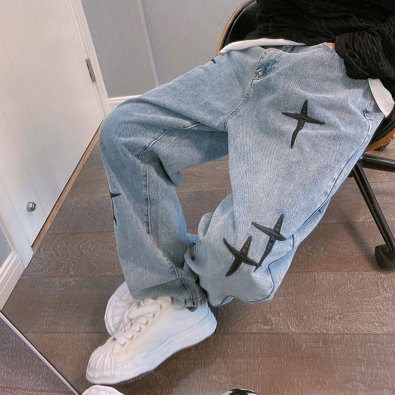 Imprime jeans masculino 2023 n - Men'S Fashion With Baggy Jeans avaliação e preço