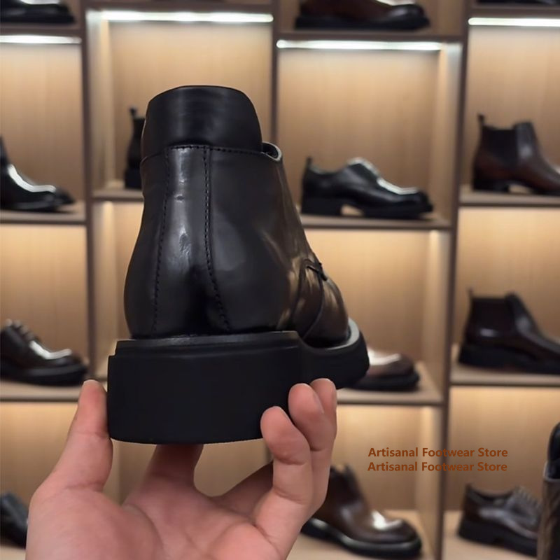 Botas Chelsea de Couro Preto c - Chelsea Boots Men avaliação e preço
