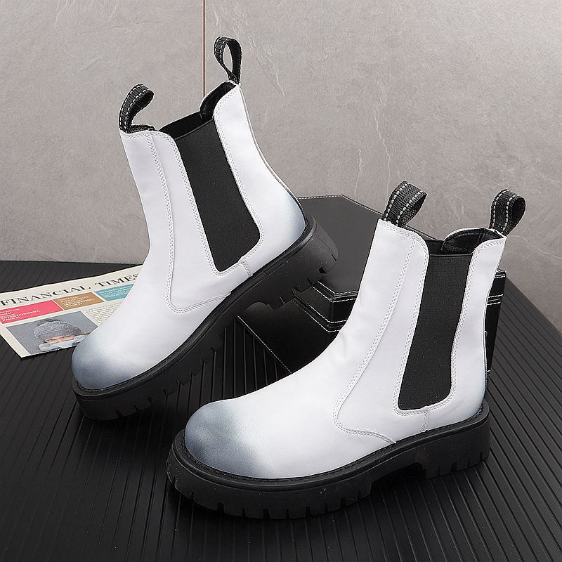 Botas de Couro Genuíno de Luxo - Chelsea Boots Men avaliação e preço