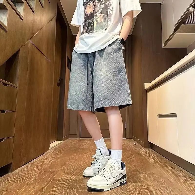 Shorts Jeans Masculinos Azul D - Men'S Fashion With Baggy Jeans avaliação e preço