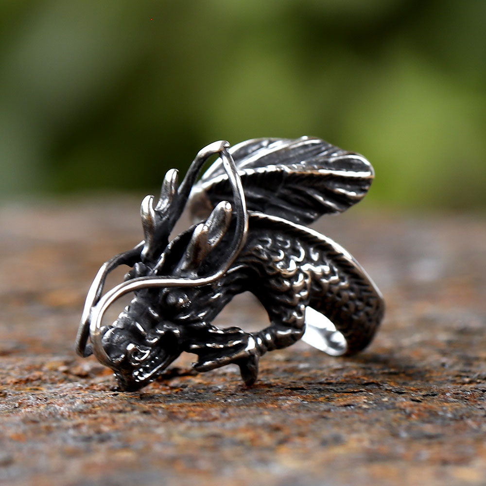 Vintage Creative Spine Ring pa - Men'S Fashion Guide avaliação e preço