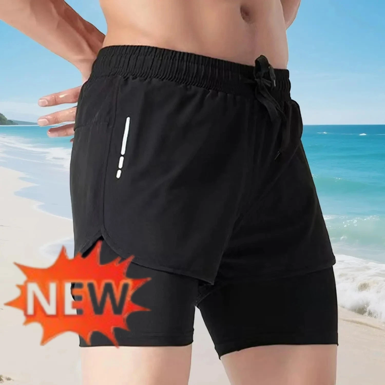 Calções de banho masculinos 2  - Swim Trunk Shorts avaliação e preço