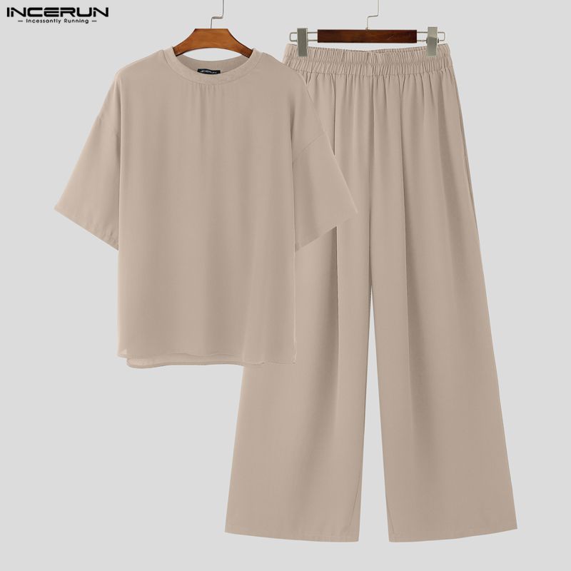 Conjuntos Masculinos INCERUN,  - Men'S Fashion Loose Pants avaliação e preço