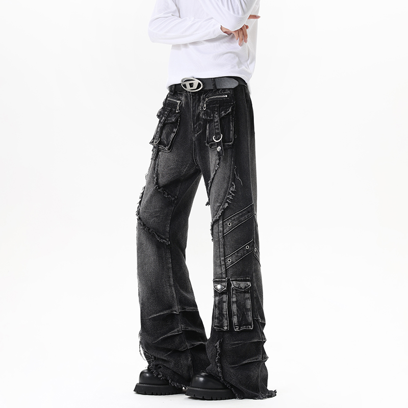 Homens personalizado rua jeans - Men'S Fashion Jeans And Boots avaliação e preço